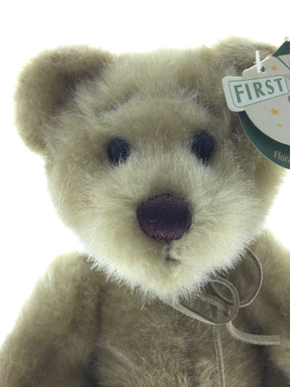Vintage First and Main Minky Sitting Brown Teddy Bear #1402